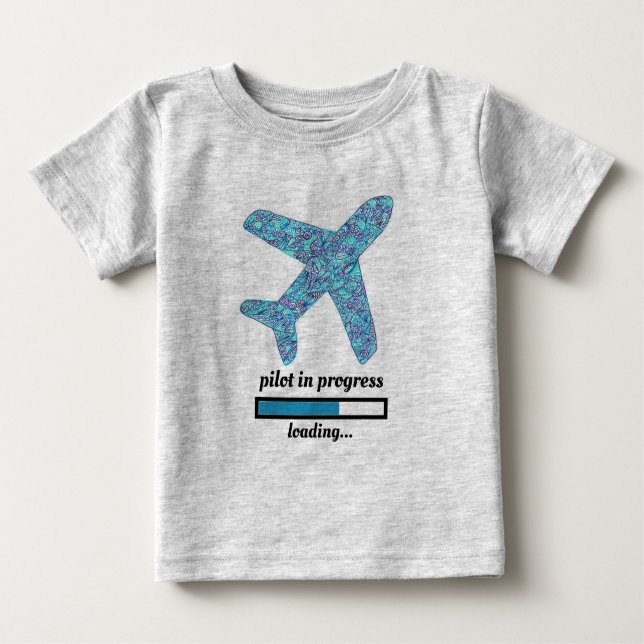 T-shirt Pour Bébé "Pilote en cours" T-shirt bébé de l'avion (Devant)