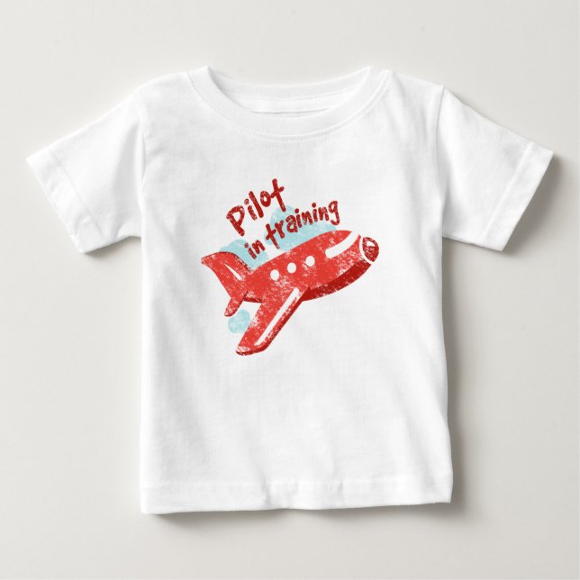 T-shirt Pour Bébé Pilote en formation (Devant)