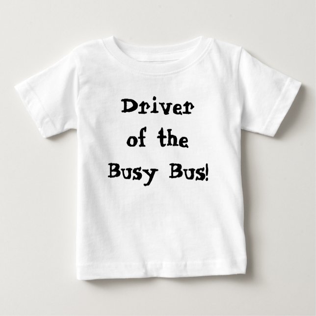 T-shirt Pour Bébé Pilote Migné Du Bus Occupé (Devant)