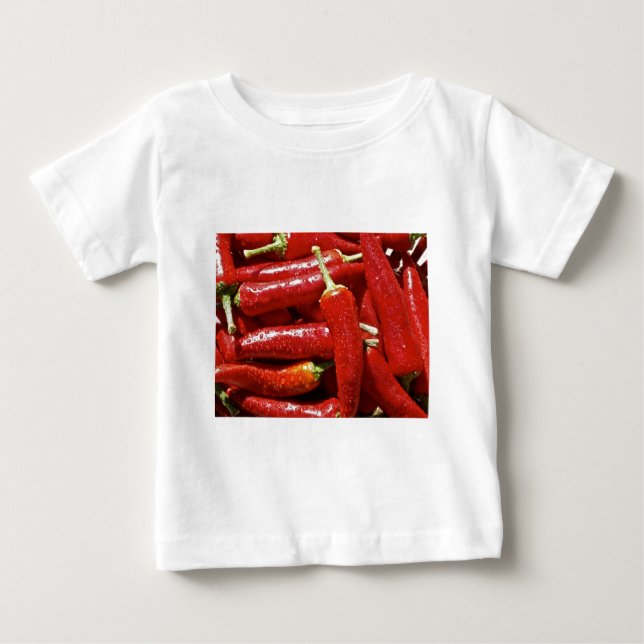 T-shirt Pour Bébé Piments piment chauds rouges (Devant)