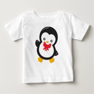 T-shirt Pour Bébé Pingouin Avec Cravate De Bow, Pingouin Mignonne, P