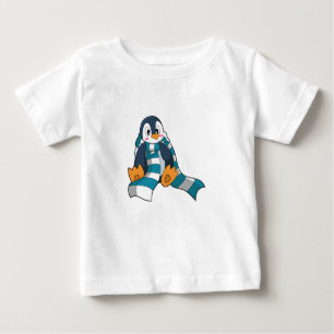 T-shirt Pour Bébé Pingouin avec Écharpe