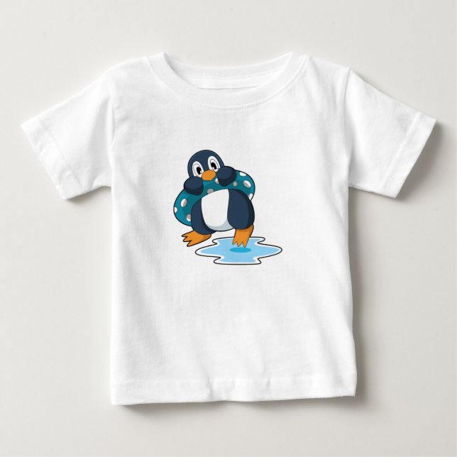 T-shirt Pour Bébé Pingouin avec Lifebuoy (Devant)