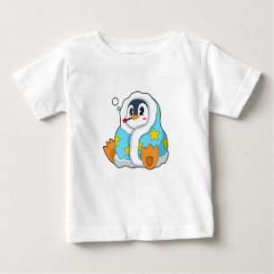 T-shirt Pour Bébé Pingouin avec thermomètre clinique