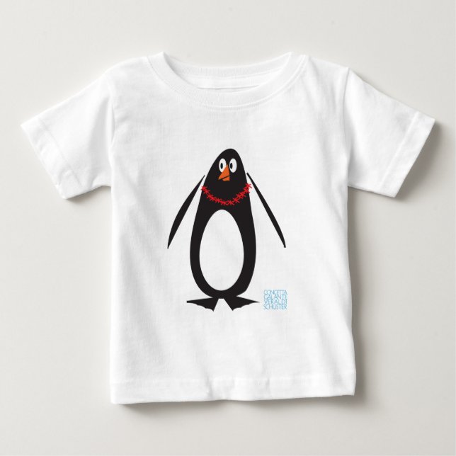 T-shirt Pour Bébé Pingouin de Noël (Devant)