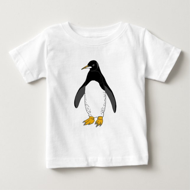 T-shirt Pour Bébé Pingouin de zoo (Devant)