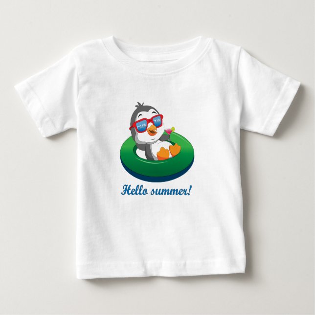 T-shirt Pour Bébé Pingouin en Croatie (Devant)