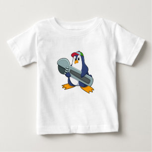 T-shirt Pour Bébé Pingouin en mécanique avec outil