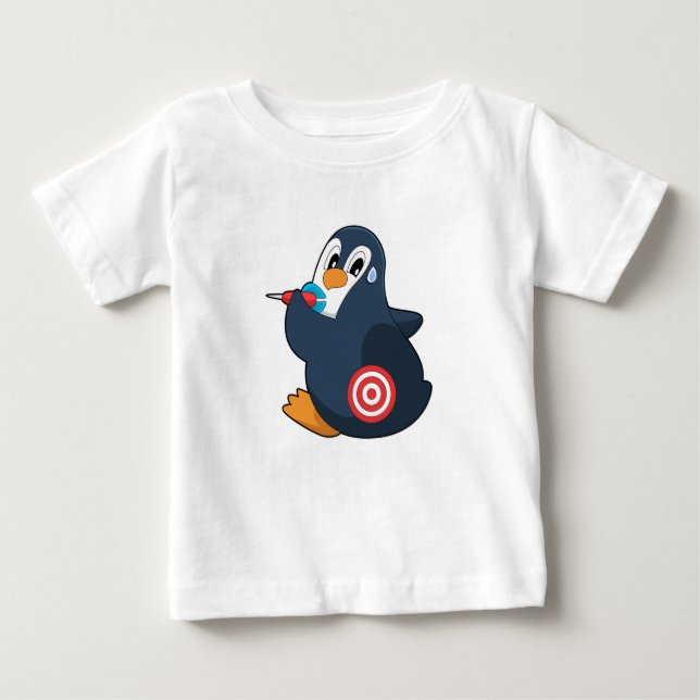 T-shirt Pour Bébé Pingouin fléchettes fléchettes (Devant)