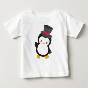 T-shirt Pour Bébé Pingouin mignon, Petit Pingouin, Chapeau supérieur
