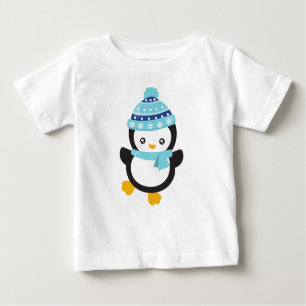 T-shirt Pour Bébé Pingouin mignon, Pingouin, Pingouin Avec Écharpe