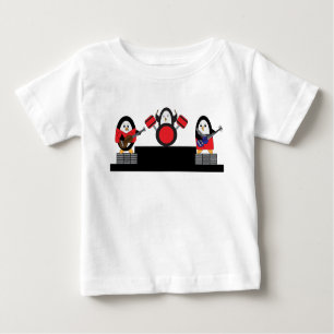T-shirt Pour Bébé Pingouin Music Cute Rock Band