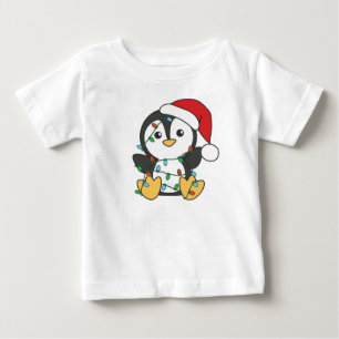T-shirt Pour Bébé Pingouin Noël Animaux d'hiver Pingouines de vacanc