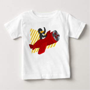 T-shirt Pour Bébé Pingouin volant dessin animé bébé T-shirt