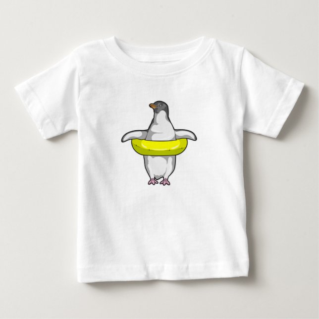 T-shirt Pour Bébé Pingouin with Swim (Devant)