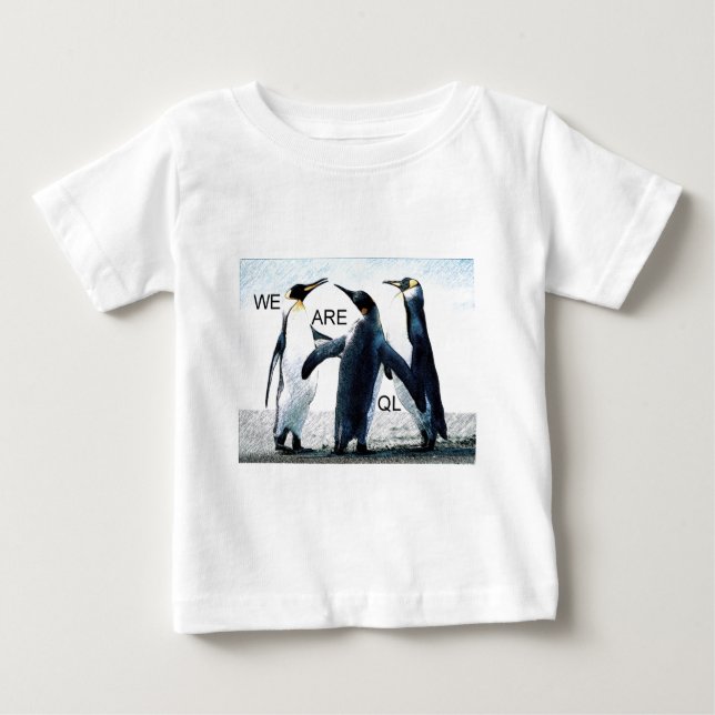 T-shirt Pour Bébé pingouins (Devant)
