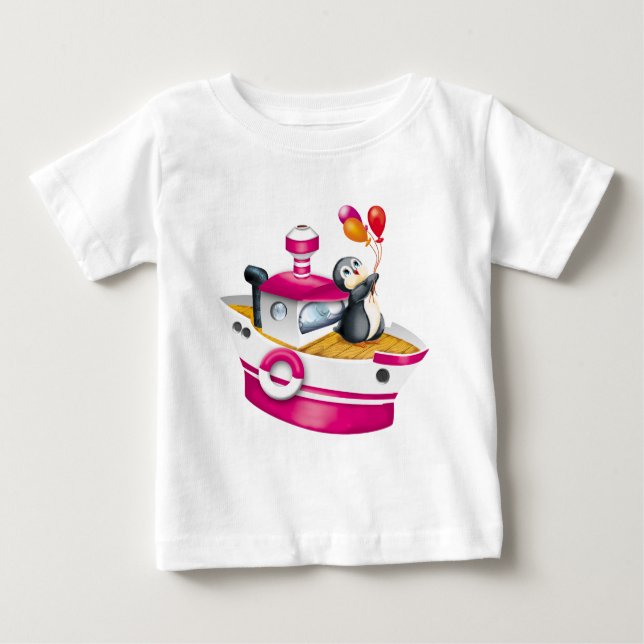 T-shirt Pour Bébé pingouins en Antarctique (Devant)