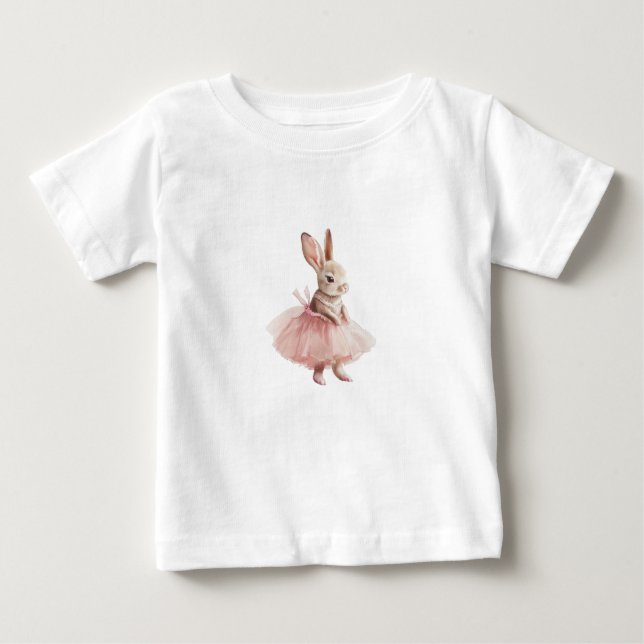 T-shirt Pour Bébé Pink Ballerina Some Bunny Birthday (Devant)