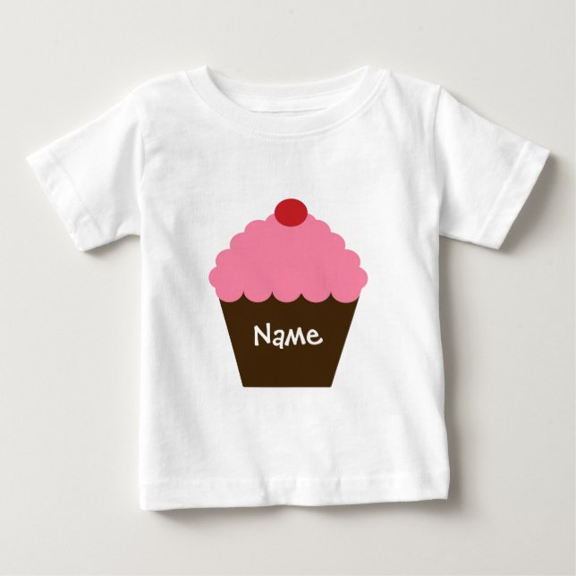 T-shirt Pour Bébé Pink Cupcake Love (Devant)