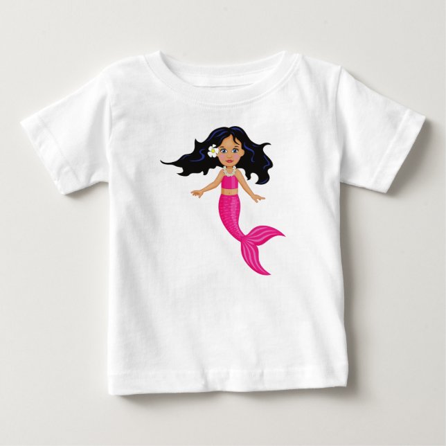 T-shirt Pour Bébé Pink Mermaid (Devant)