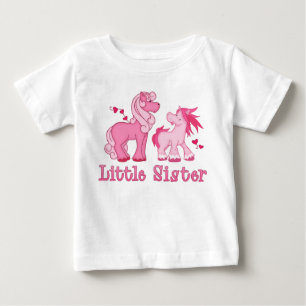 T-shirt Pour Bébé Pink Ponys Little Sister