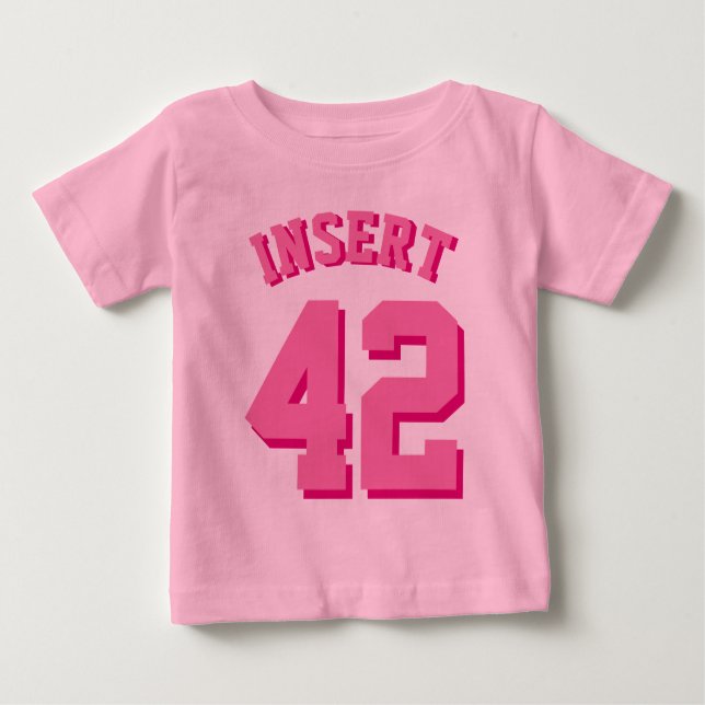 T-shirt Pour Bébé Pink Toddler | Sports Jersey (Devant)
