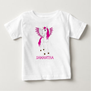T-shirt Pour Bébé Pink Wing Unicorn Baby