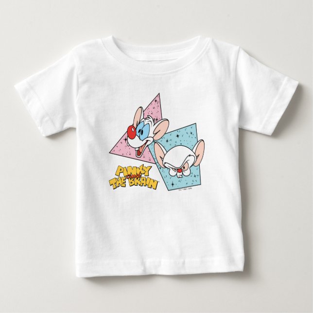 T-shirt Pour Bébé Pinky et le cerveau | Graphiques de caractères rét (Devant)
