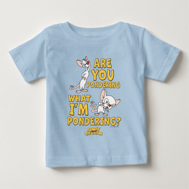 T-shirt Pour Bébé Pinky et le cerveau | Vous Pensez ? (Devant)