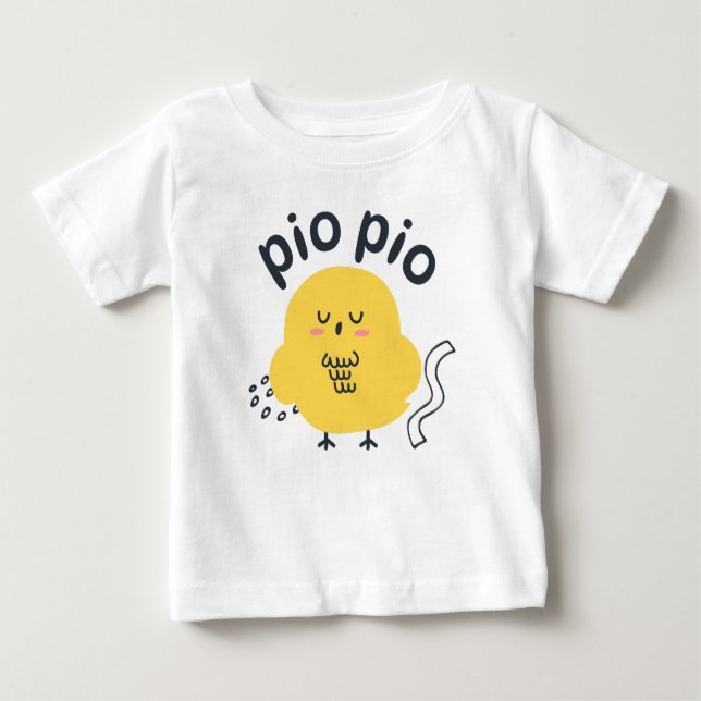 T-shirt Pour Bébé Pio Pio le poulet qui chante (Devant)