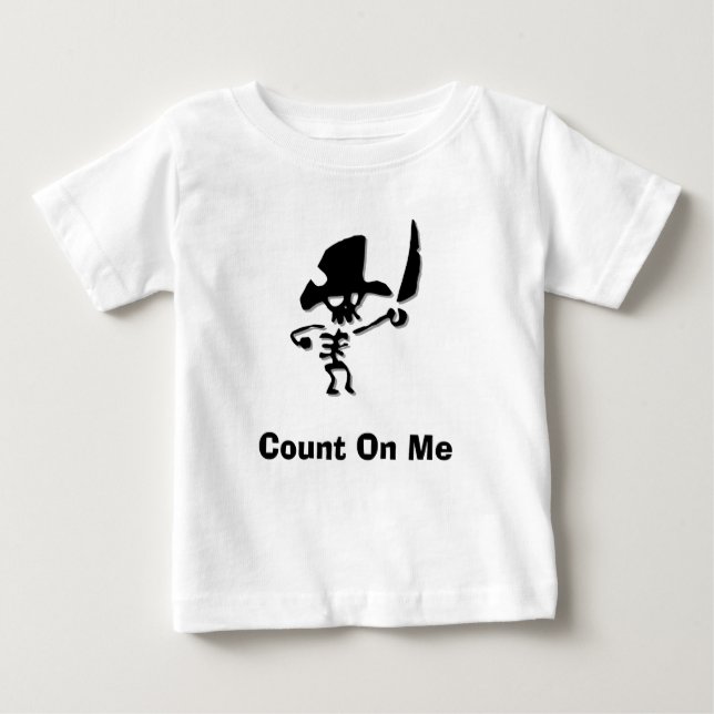 T-shirt Pour Bébé Pirate Compter Sur Moi (Devant)