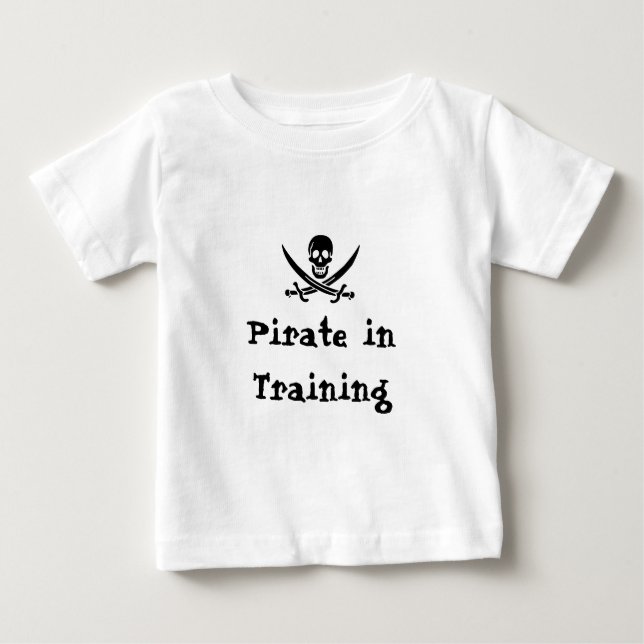 T-shirt Pour Bébé Pirate in Training! (Devant)