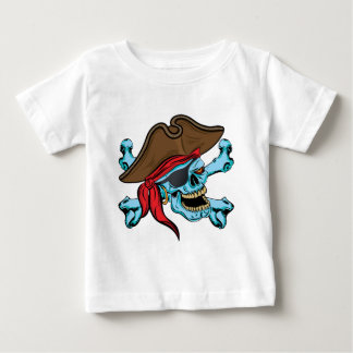 T-shirt Pour Bébé Pirate Skull & Crossbones-01