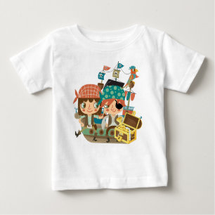 T-shirt Pour Bébé Pirates avec le trésor