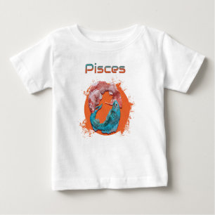 T-shirt Pour Bébé Pisces Poissons Zodiaque Horoscope Astrologie de l