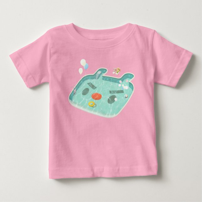 T-shirt Pour Bébé Piscine (Devant)