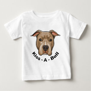 T-shirt Pour Bébé Pitbull de Baiser-UN-Taureau