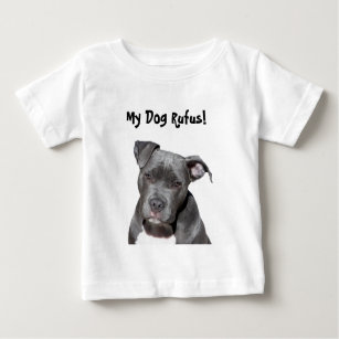 T-shirt Pour Bébé Pitbull noir Editable