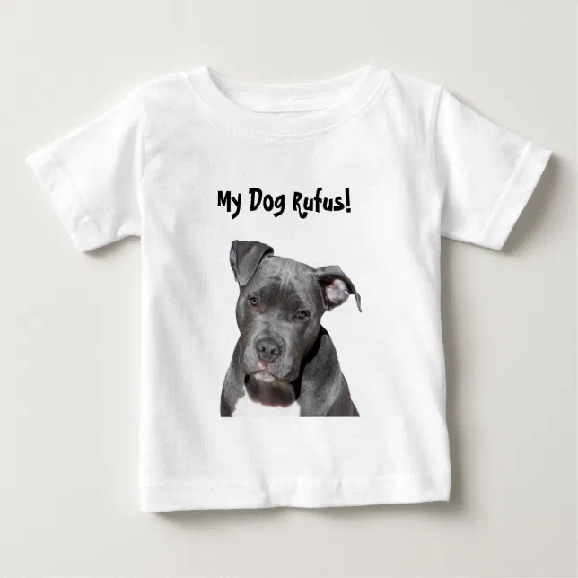 T-shirt Femme Col Rond 100% Coton - Motif Pitbull Au Repos - Coupe Fine Sans étiquette