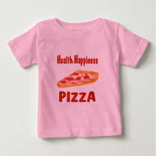 T-shirt Pour Bébé Pizza de bonheur de santé