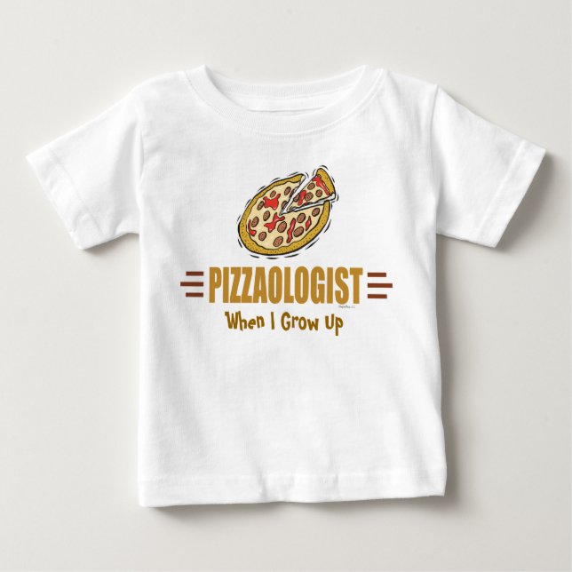 T-shirt Pour Bébé Pizza drôle (Devant)
