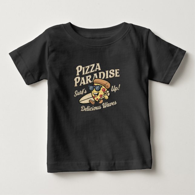 T-shirt Pour Bébé Pizza Paradise (Devant)