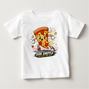 T-shirt Pour Bébé Pizza Pepperoni Mignon Mascotte de Dessin Animé po