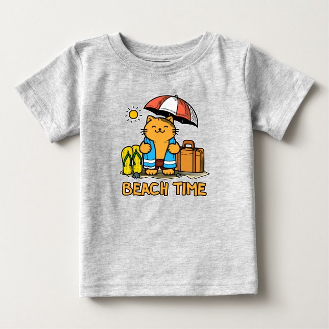T-shirt Pour Bébé Plage 1 (Devant)