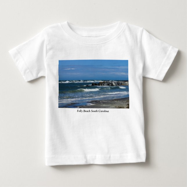 T-shirt Pour Bébé Plage de Folly Atlantique (Devant)