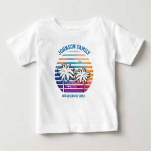 T-shirt Pour Bébé Plage Famille Réunion Croisière personnalisée Vaca