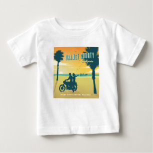 T-shirt Pour Bébé Plages du comté d'Orange, Californie