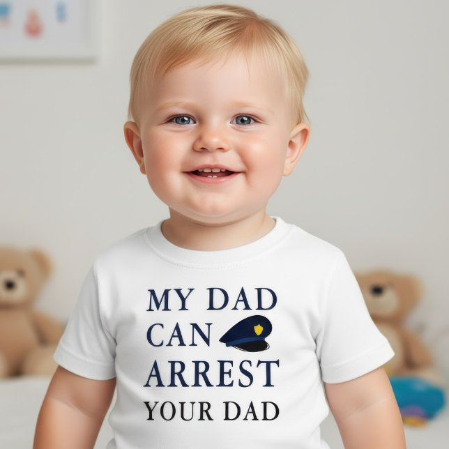 T-shirt Pour Bébé Plaisanterie hilare drôle de bébé de policier (Créateur téléchargé)