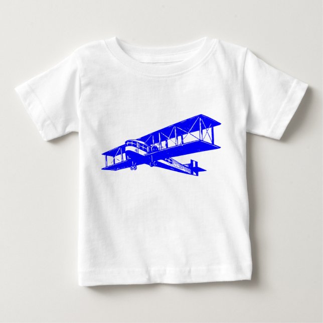T-shirt Pour Bébé Plan vintage - Bleu (Devant)