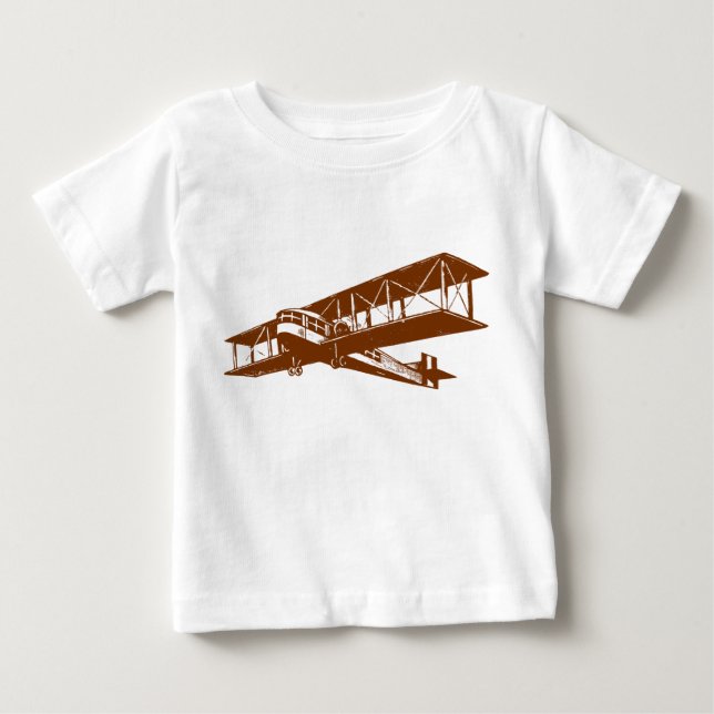 T-shirt Pour Bébé Plan vintage - Noyer (Devant)